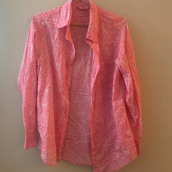 PINK button up shirt - Picture 2 of 2